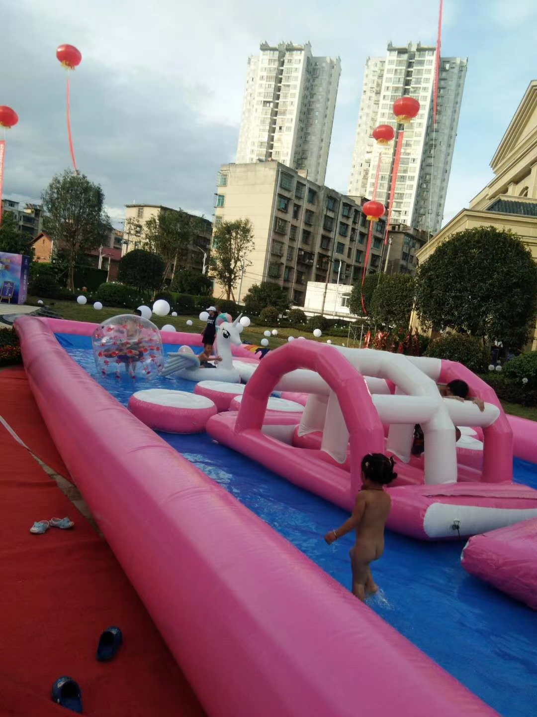 水上游乐资源设备   水上充气滑梯