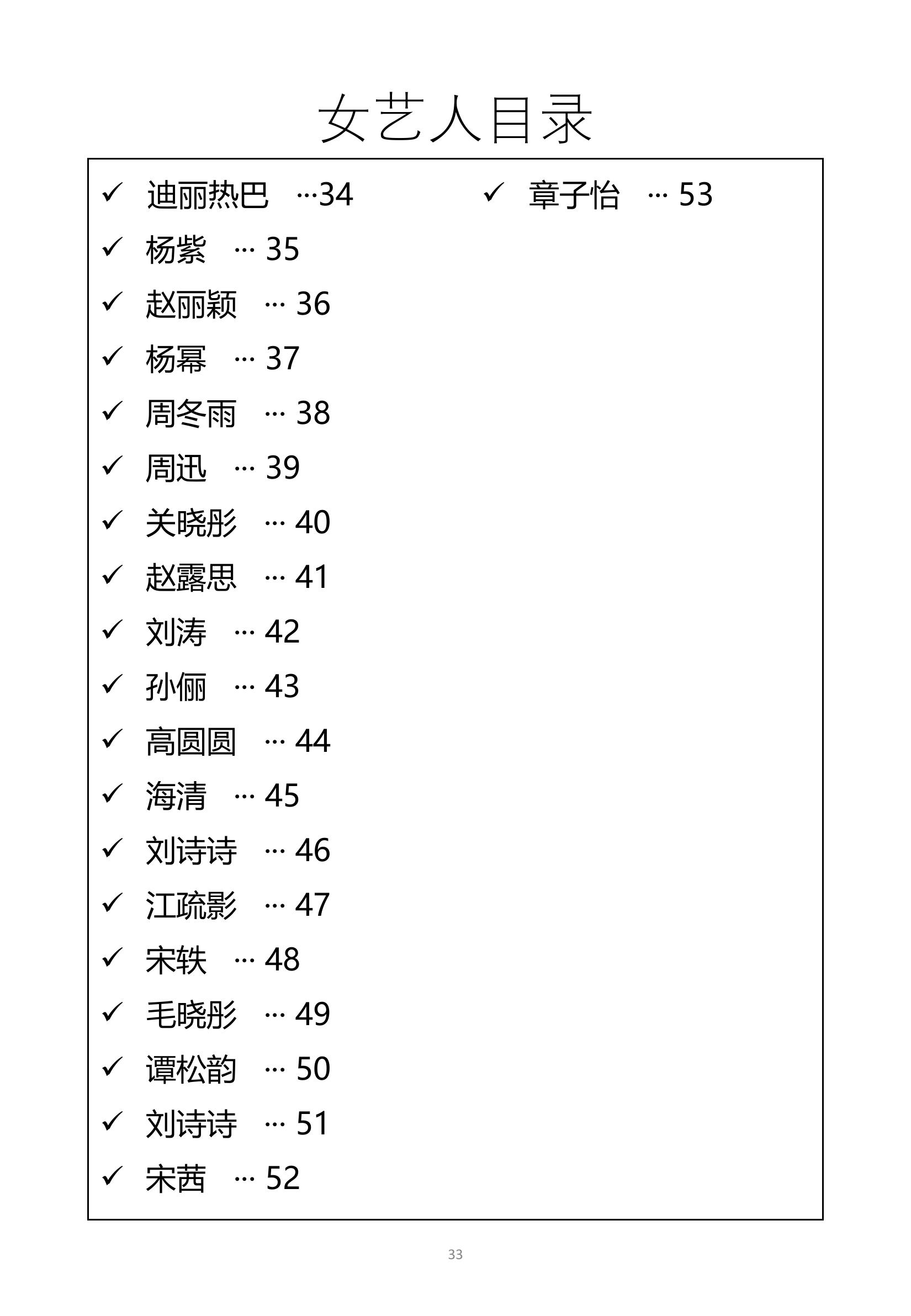 前50位头部明星资源（歌手）