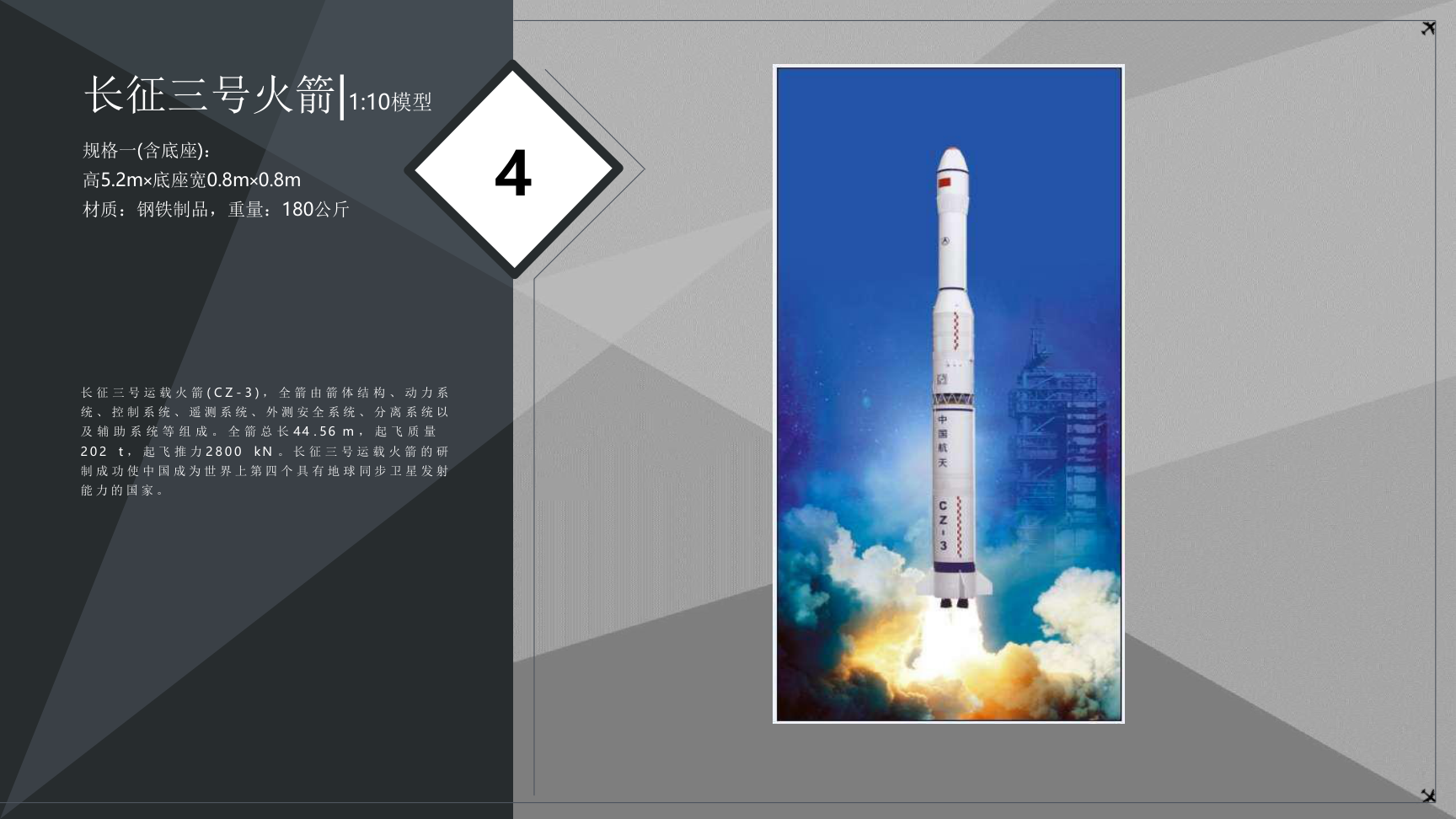 大型火箭模型 长征家族系列模型 月球车天宫仿真模型 航天展览