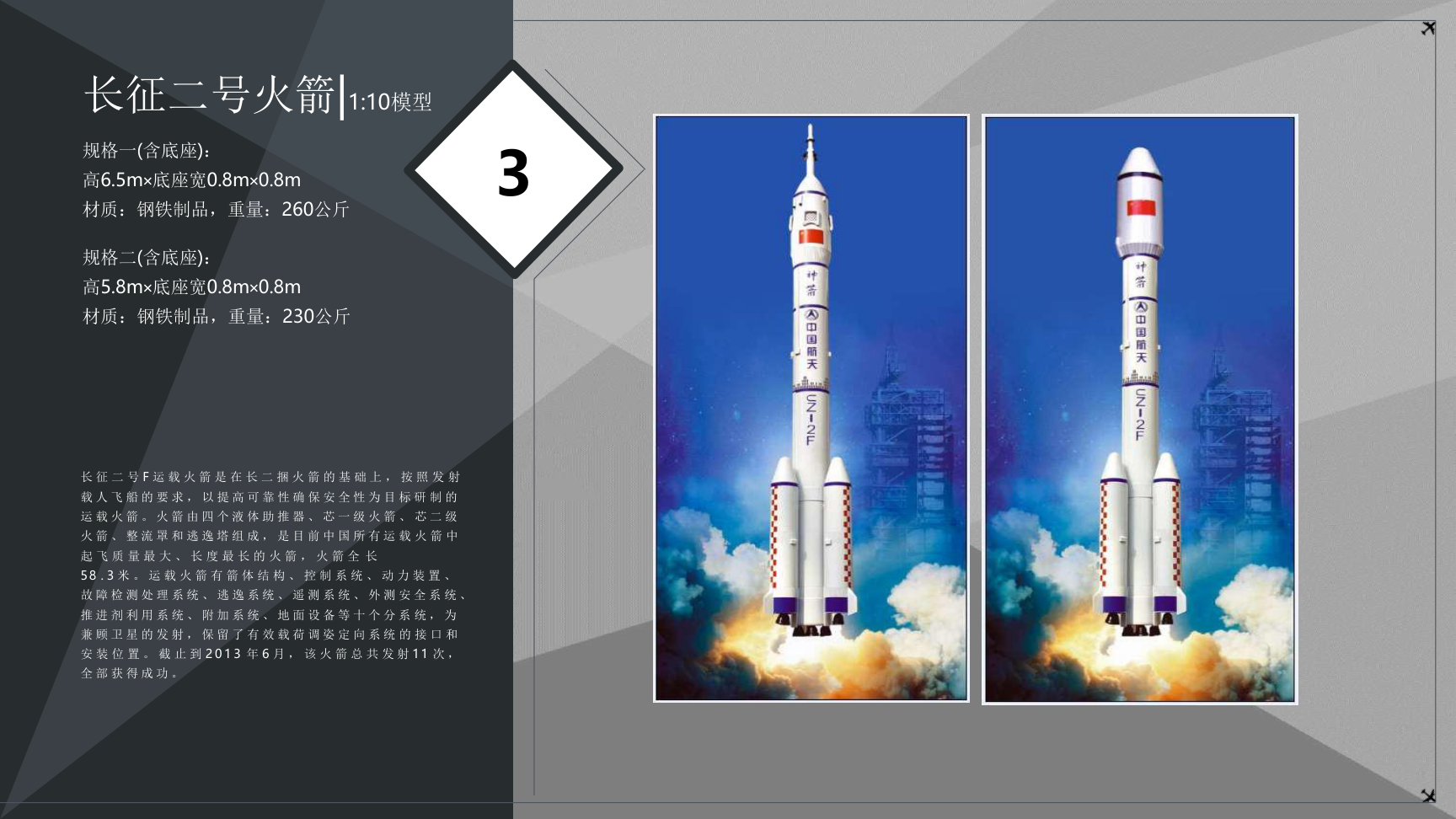 大型火箭模型 长征家族系列模型 月球车天宫仿真模型 航天展览