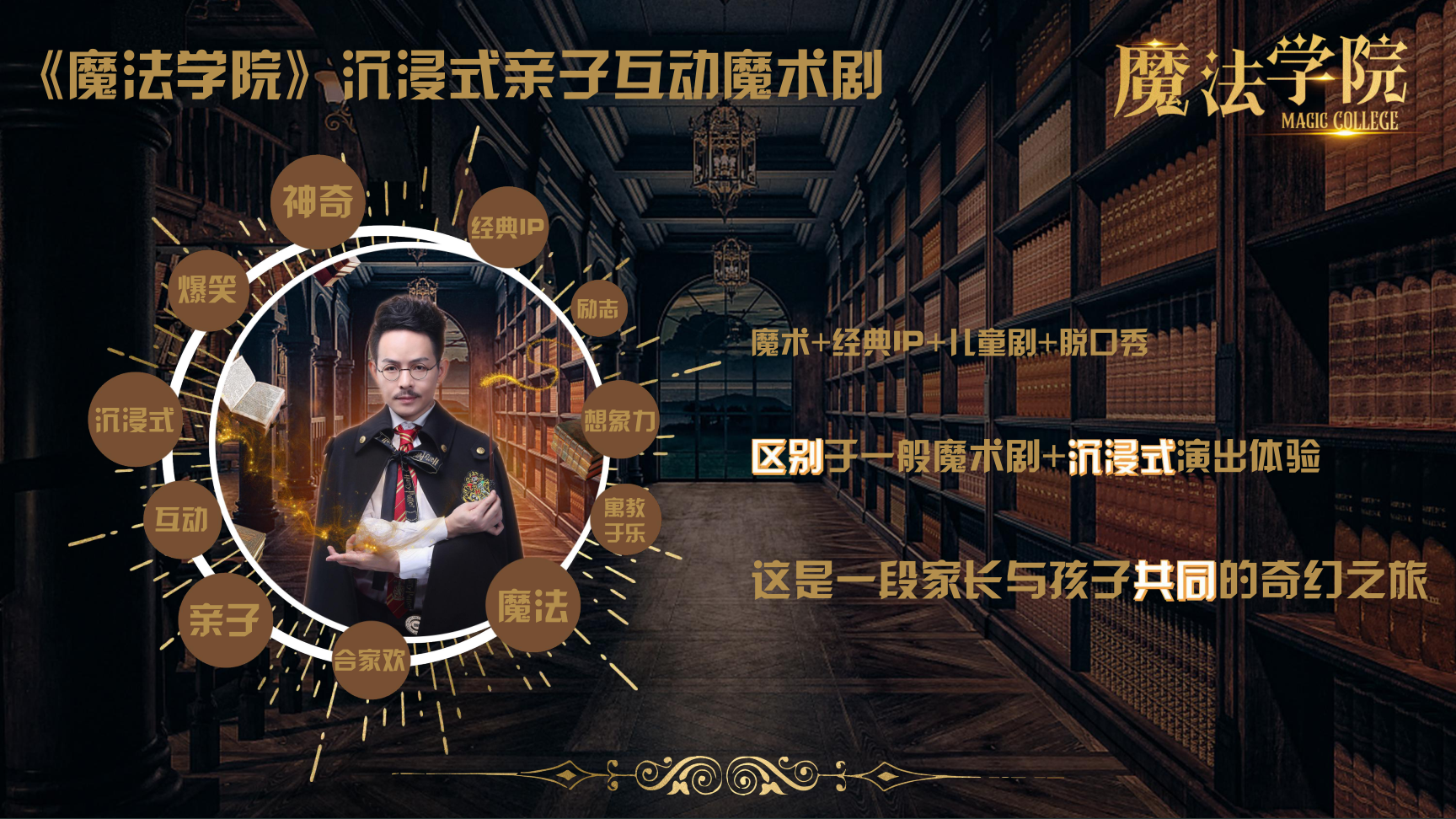 《魔法学院》沉浸式亲子互动魔术剧 景区文旅策划商场开业周年庆