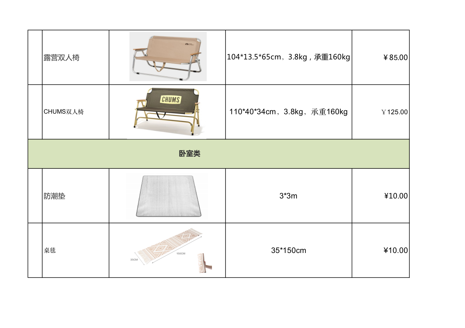 全国范围户外露营装备租赁