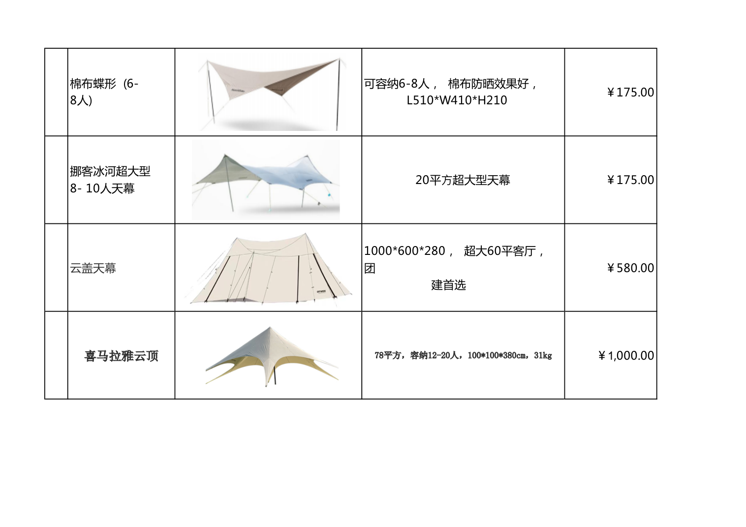 全国范围户外露营装备租赁