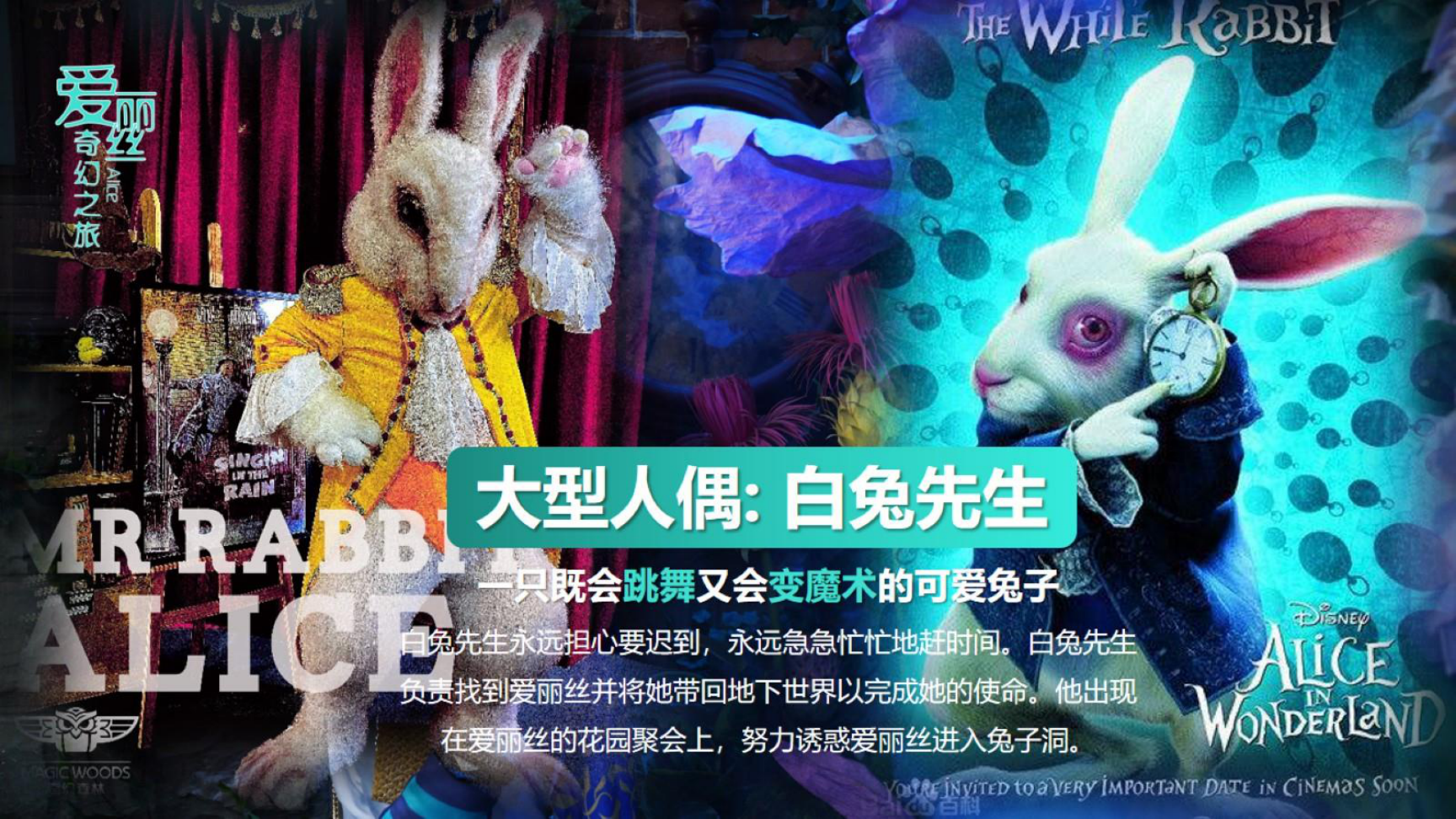 IP改编《爱丽丝奇幻之旅》亲子魔术儿童剧 演出暖场 巡游互动